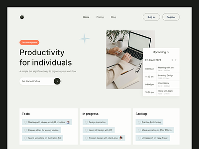 Task Management Landing page