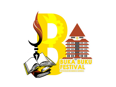 Logo Event Pameran Buku dengan Perpustakaan UI