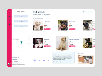 Petzone - petshop website branding petshop product design shopping ui ui ux ui design website website design