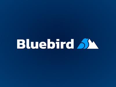 Bluebird Oxygen altitude sickness bird blue bluebird logo logo design mountain oxygen ski skiing snowboarding