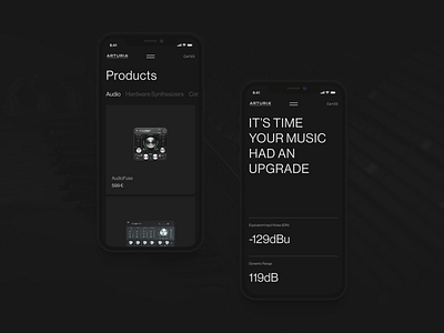 ARTURIA | Mobile concept design graphic design minimalism mobile redesign typography ui visal