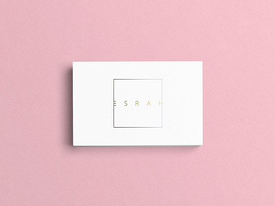 Esrah Branding branding business card business cards card clean feminine logo minimal space