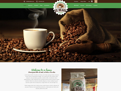 Coffee Beans Website design graphic design ui
