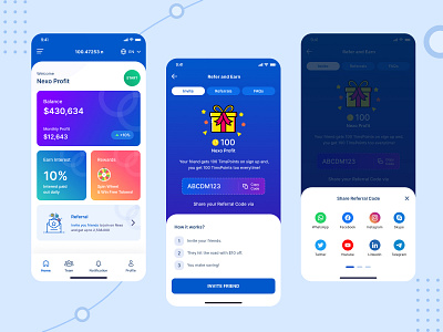 Nexo Profit Earning App app figma graphic design ui