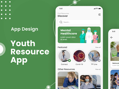 Youth Resource App app design figma graphic design ui