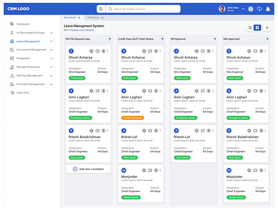 Leave Management Dashboard design figma graphic design illustration ui