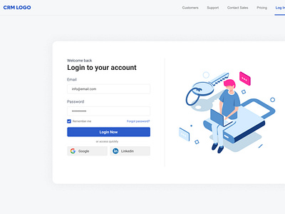 Log In Page Design