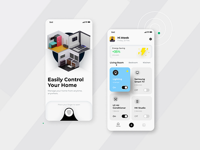 Smart Home Control App app app design app ui design home control app smart home control app ui ui design uiux user interface ux