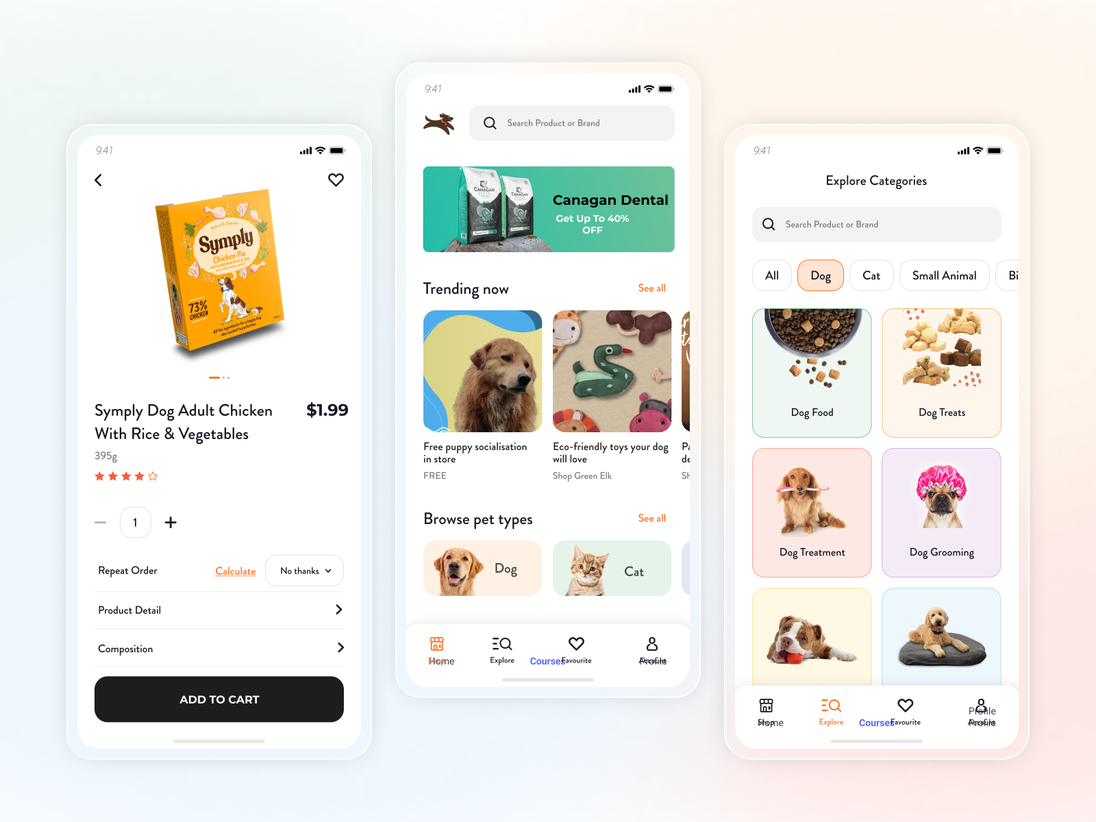 Pet food app by Ateeb Ur Rehman on Dribbble