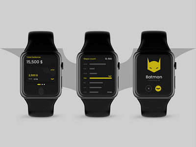 Apple watchOS Batman design concept apple bat batman graphic design ios ui user interface watch