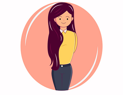 College Girl art artist characterdesign design girl illustraion illustrator nepal nepali vector