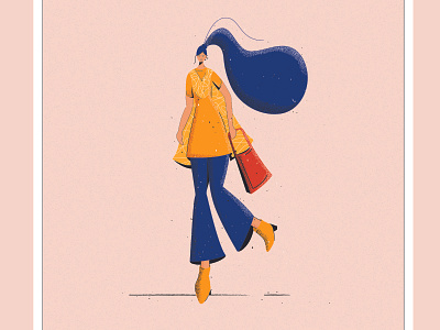 Shopping girl artist characterdesign design illustraion illustration illustrator nepal nepali nepali art vector