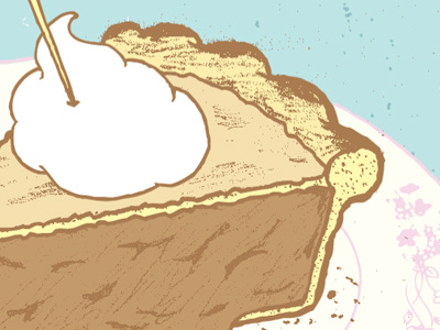 Pie In The Sky - Spot Ill bureau cream design editorial illustration magazine on pie plate pretty top