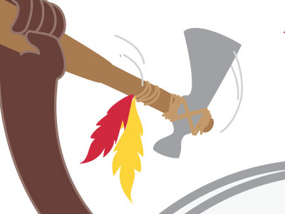 Do you know who this Tomahawk belongs to? athlete sports illustration character design basketball dunk drawing vector vintage