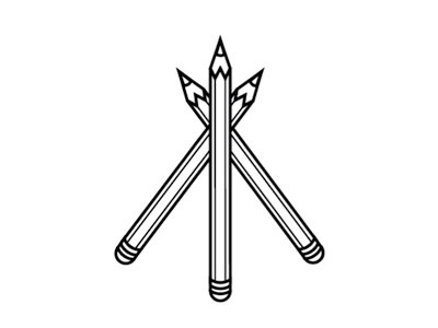 Pencil Teepee Icon design drawing icon make. pencil play project team teepee