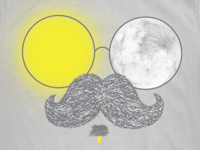 Mr Mustache design friend lighting mustache spectacles sun texture vector