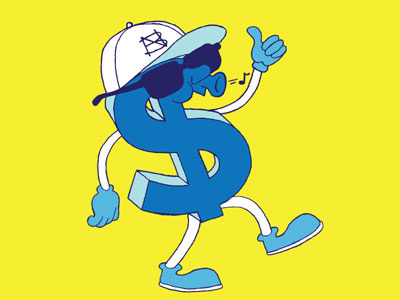 Too Cool To Care Character character cool dollar sign guy illustration new boyz