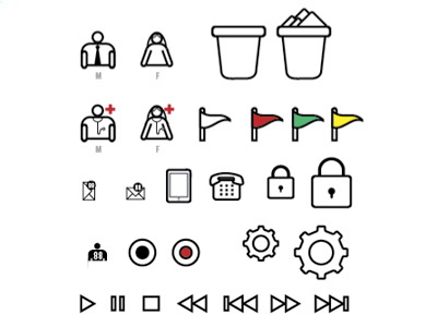 Iconssss clean crisp design icon icons simple thick lines vector