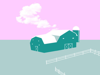 Funky Farmland handmade cloud vibe farm style color icon illustration design