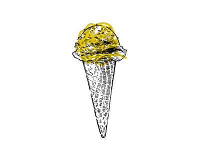 i scream, you scream love scribble yum drawing ice cream vibe style art direction illustration design