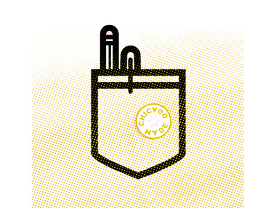 Designerd 2 designer artist midwest chicago pencil pen illustration icon vector smart nerd design