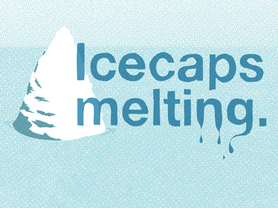 Melty Type design ice cap illustration lettering ocean sea texture water