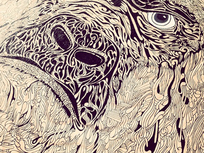 Gorilla drawing face gorilla grain handdrawn ink mean muggin panel pen prime 8 art league wood wood grain