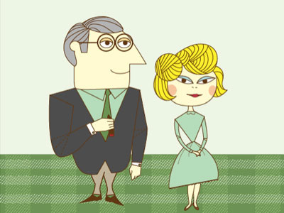 Mr And Mrs folks vector
