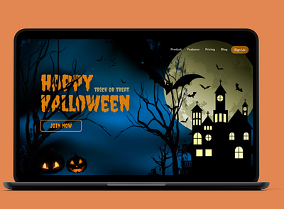 dribbbleweeklywarmup challenge dailyui design dribble fun halloween horror learn scary ui ux webdesign website website design