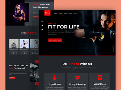 Fitness Website dailyui design designer landing page ui ux website