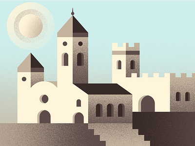 Flat illustration of a church