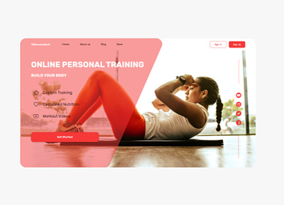 Fitness and Workout Landing Page fitness gym landing page landingpage ui uiux ux web design webdesign website website design workout
