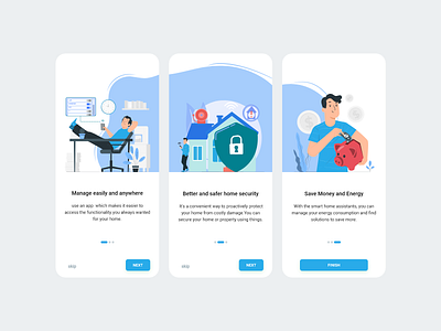 onboarding App smart home app design illustration mobile mobile app mobile design mobile ui smart home smarthome ui ux