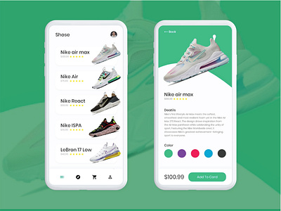 Nike Shoes App Interface