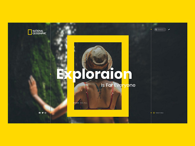 Interface design for National Geographic color design logo ui ux web webdesign website design تصميم تصميم ui واجهة المستخدم