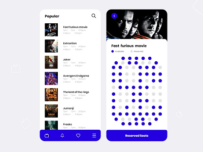 Designing the interface of the movie reservation application app application design designing interface interface designer movie reservation ui ux تصميم تصميم ui واجهة المستخدم