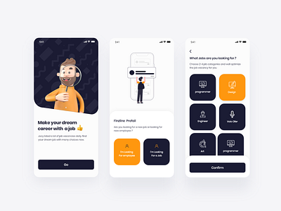 Design Ui Ap Jobs app design graphic design illustration ui ux تصميم تصميم ui واجهة المستخدم