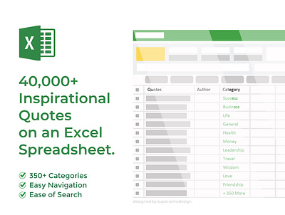 40,000 Inspirational Quotes on Excel sheet for social media canva templates facebook post inspirational inspirational quote instagram quotes motivational quote excel sheet quote spreadsheet quotes social media design templates