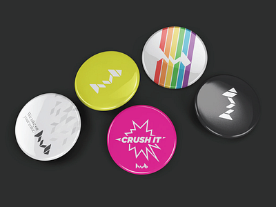 Crush It - HUB Studio Buttons branding buttons chartreuse pink pride