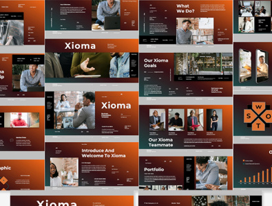 Xioma - Business Presentation PowerPoint Template animation graphic design motion graphics powerpoint