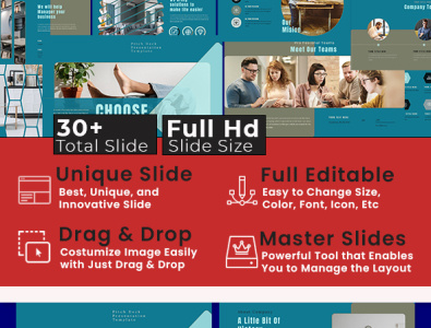 Choose - Pitch Deck Presentation PowerPoint Template graphic design real ui