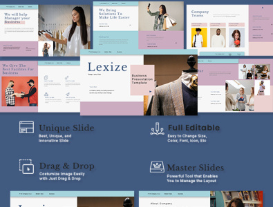 Lexize - Business Presentation Template branding graphic design motion graphics premium ui