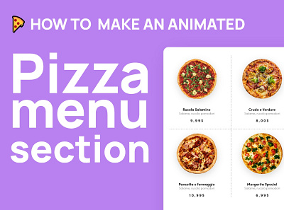 Pizza Menu Design Tutorial adobexd clean design elementor tutorial ui wordpress