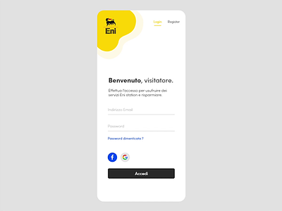 Eni Gas Station App access adobexd animation app application brand car clean electric eni flat gamification illustration login mobile screen tesla ui ux vector
