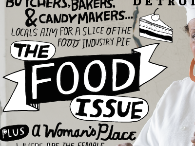 Hour Detroit Cover food illustration typography