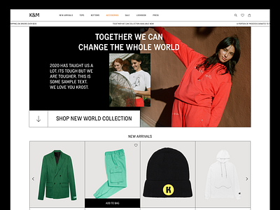 K&M  Fashion Marketplace Website Design