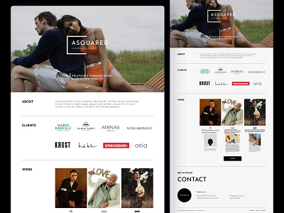 Fashion PR Agency Landing Page.