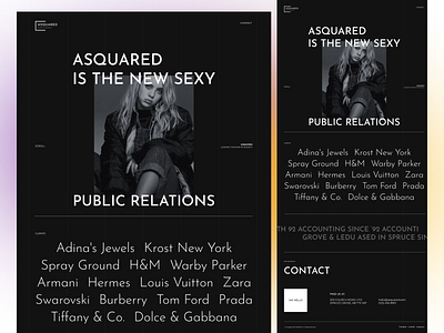 PR Agency Website Design