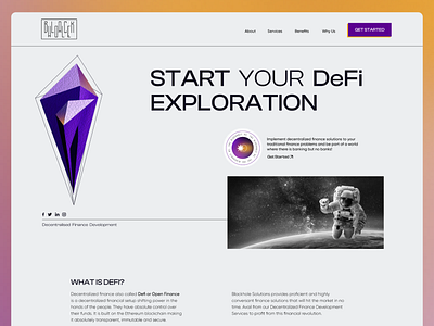 Defi Landing Page Design