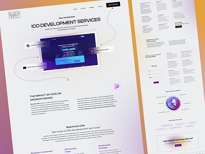 ICO Token Development Services landing Page Website Design